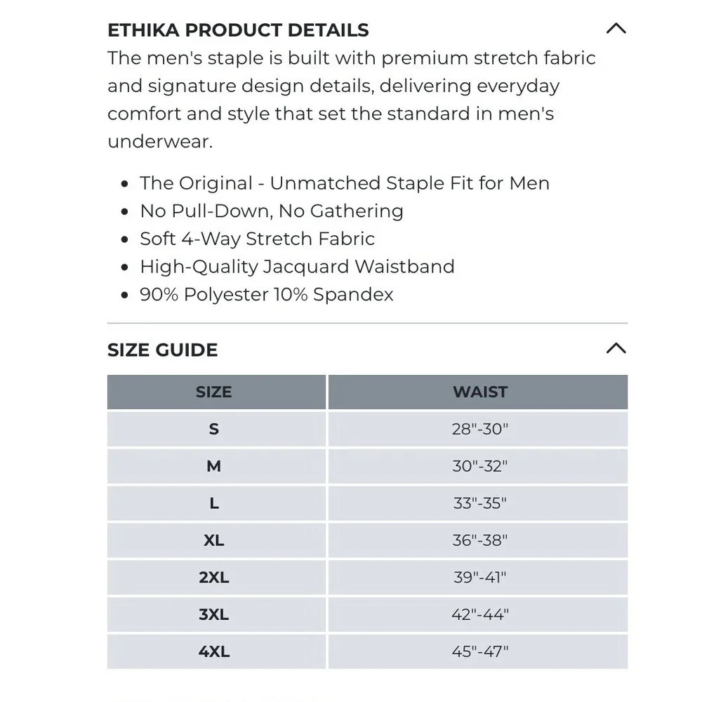 ethika staple fit